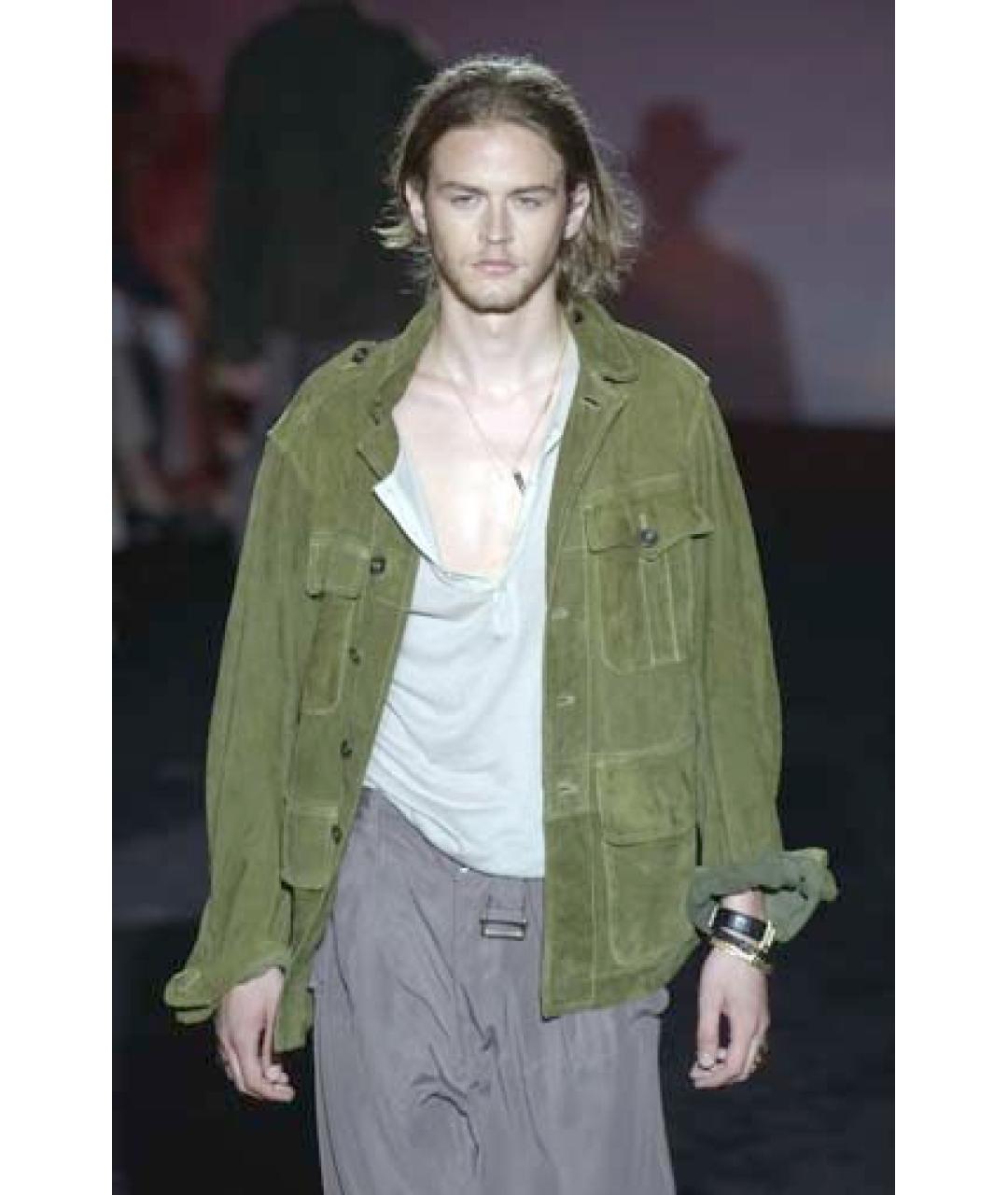 GUCCI Бежевая замшевая куртка, фото 8