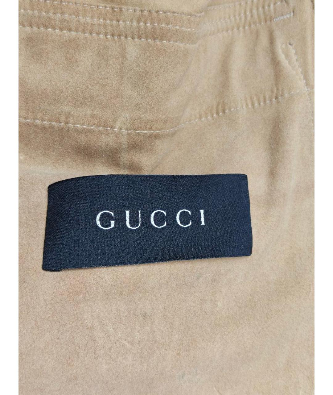 GUCCI Бежевая замшевая куртка, фото 4