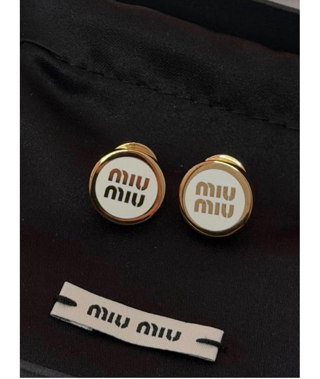 MIU MIU Золотые серьги, фото 5