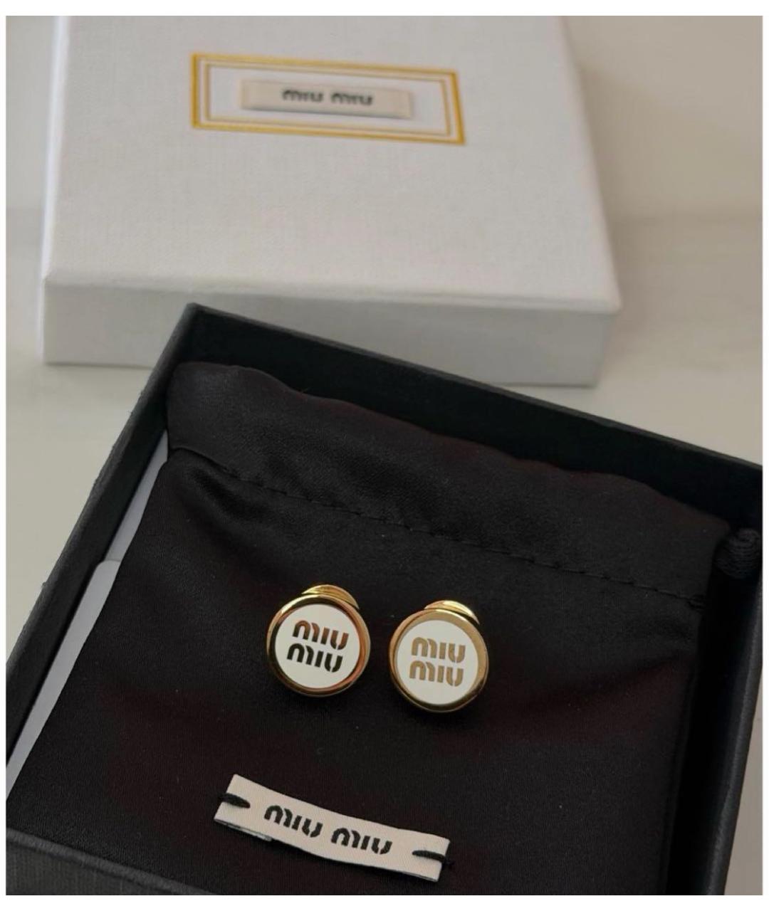 MIU MIU Золотые серьги, фото 2