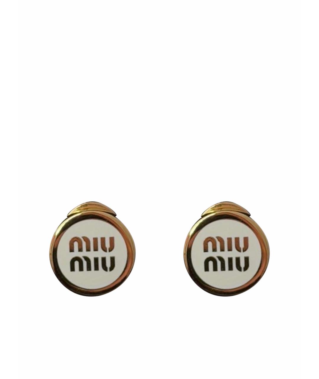 MIU MIU Золотые серьги, фото 1