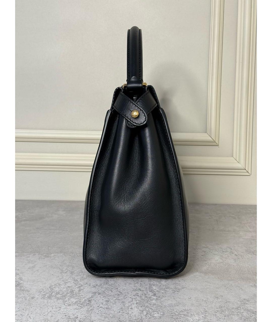 FENDI Черная кожаная сумка через плечо, фото 6