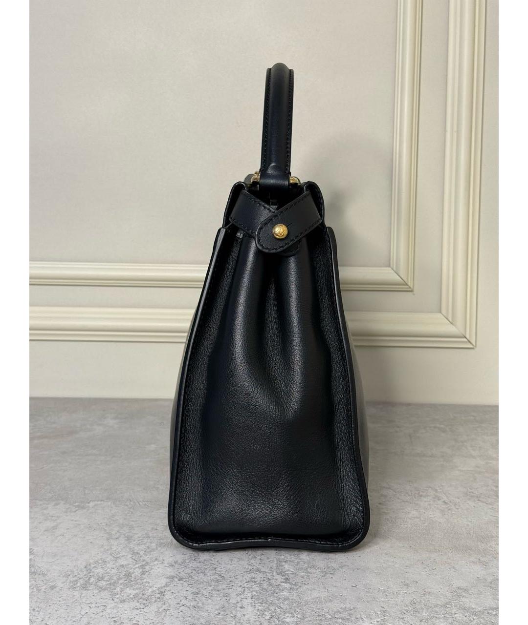 FENDI Черная кожаная сумка через плечо, фото 5