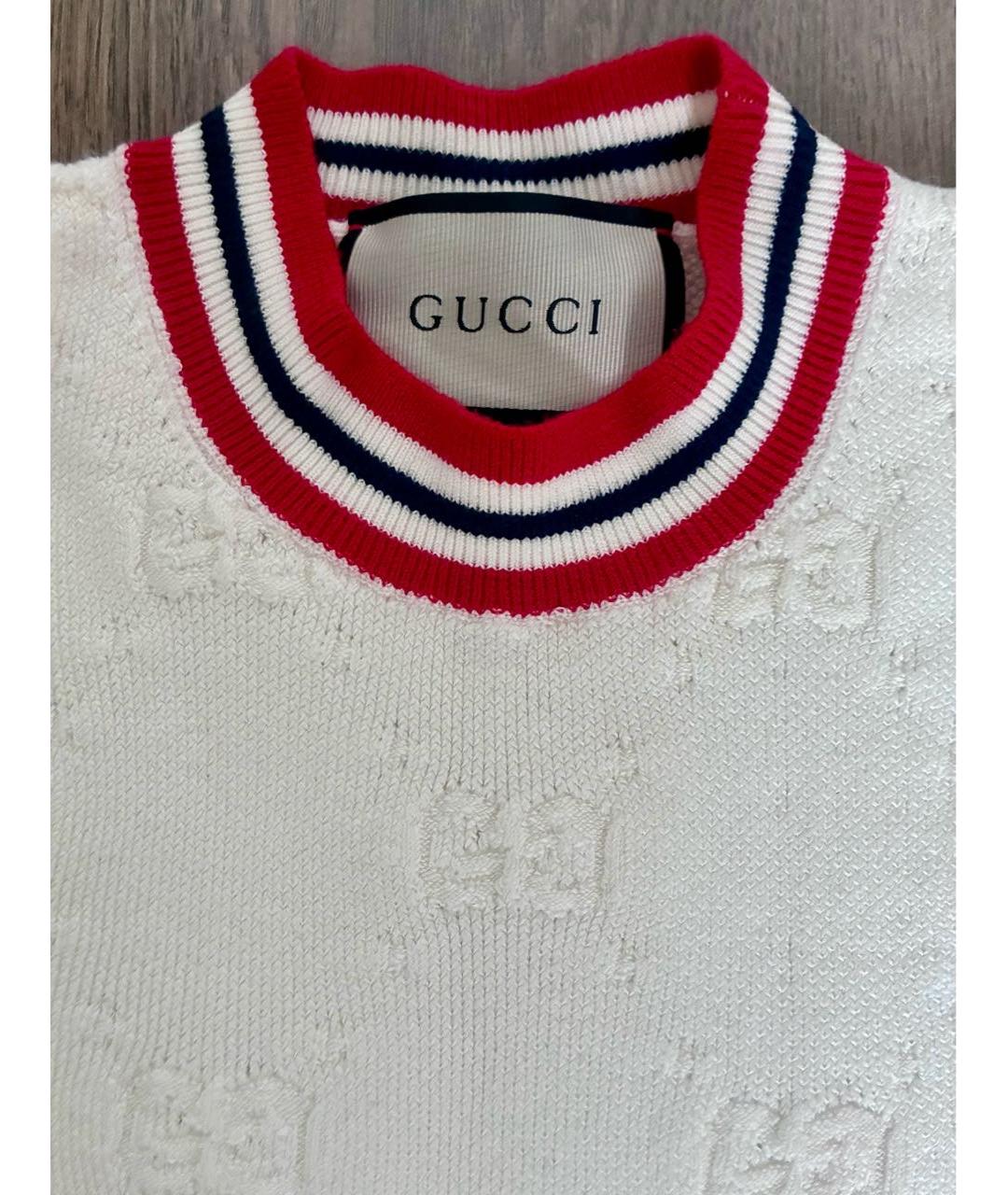 GUCCI Белый хлопковый джемпер / свитер, фото 3