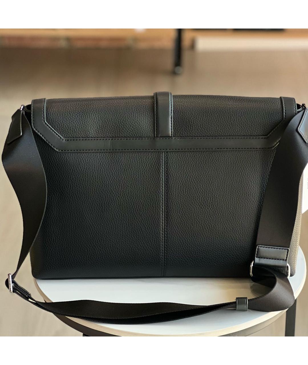 MICHAEL KORS Черный кожаный портфель, фото 3