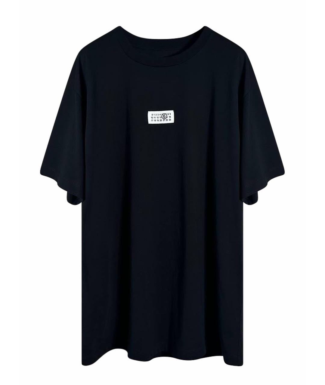 MAISON MARGIELA Черная хлопковая футболка, фото 1
