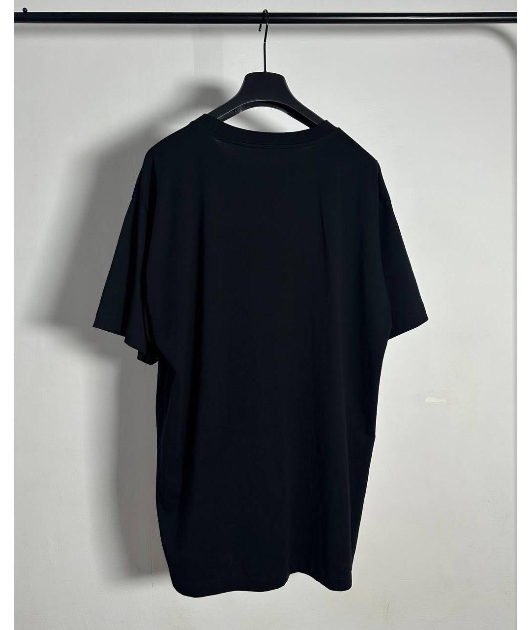 MAISON MARGIELA Черная хлопковая футболка, фото 4