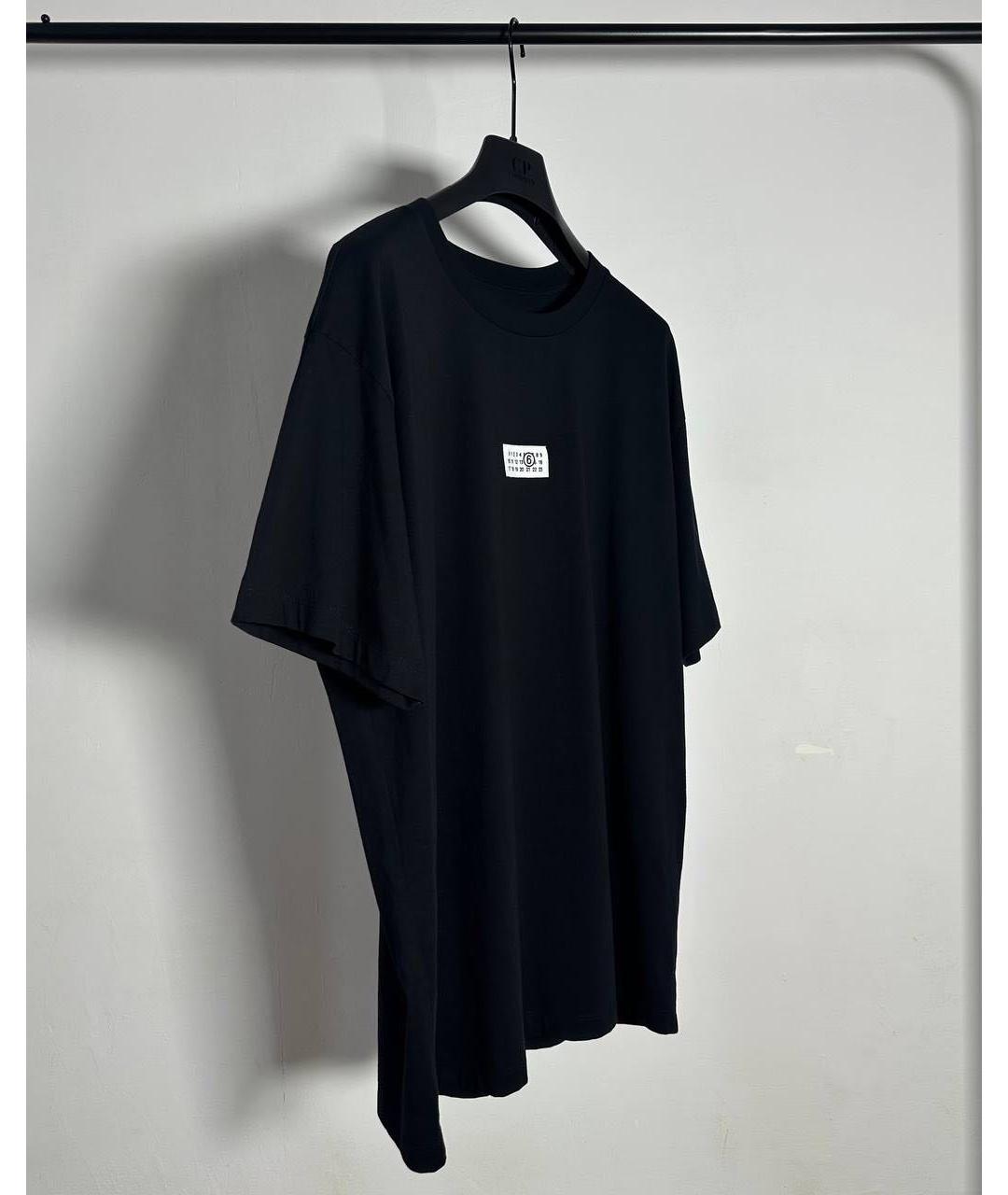 MAISON MARGIELA Черная хлопковая футболка, фото 3