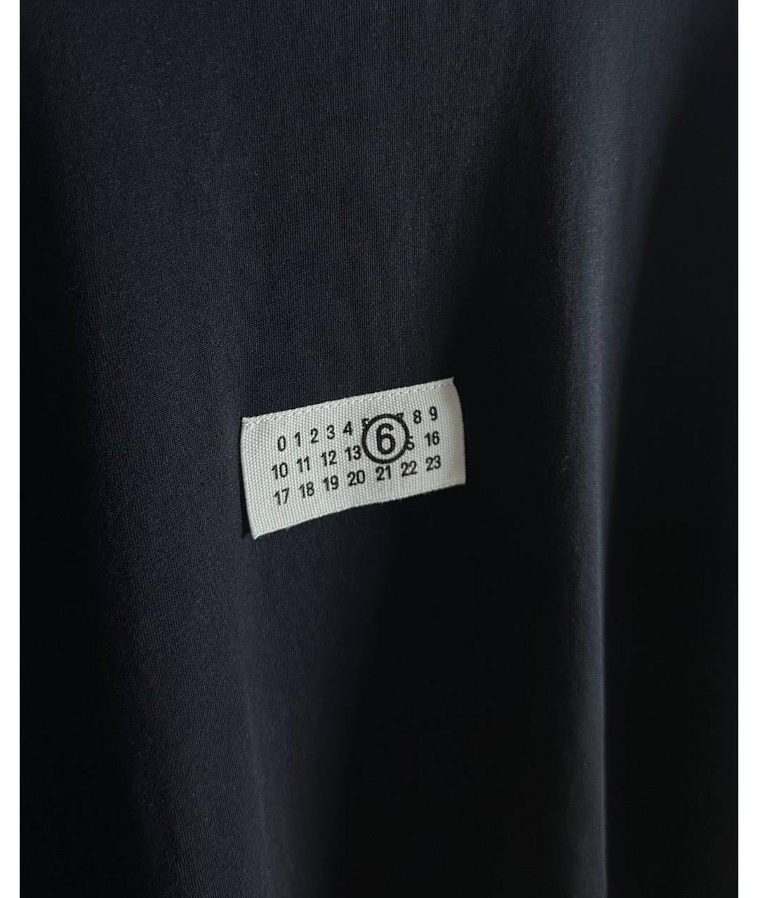 MAISON MARGIELA Черная хлопковая футболка, фото 5