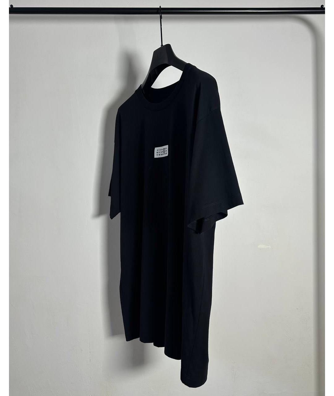MAISON MARGIELA Черная хлопковая футболка, фото 2