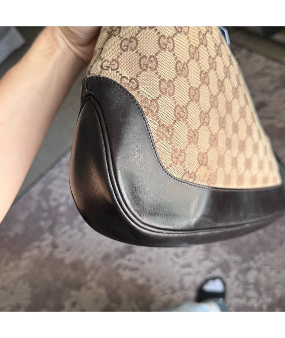 GUCCI Коричневая кожаная сумка с короткими ручками, фото 4