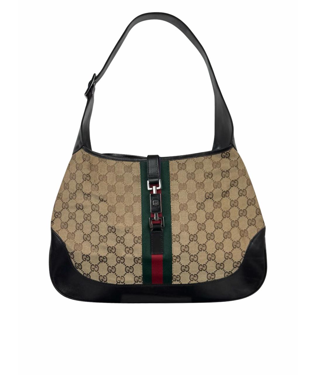 GUCCI Коричневая кожаная сумка с короткими ручками, фото 1