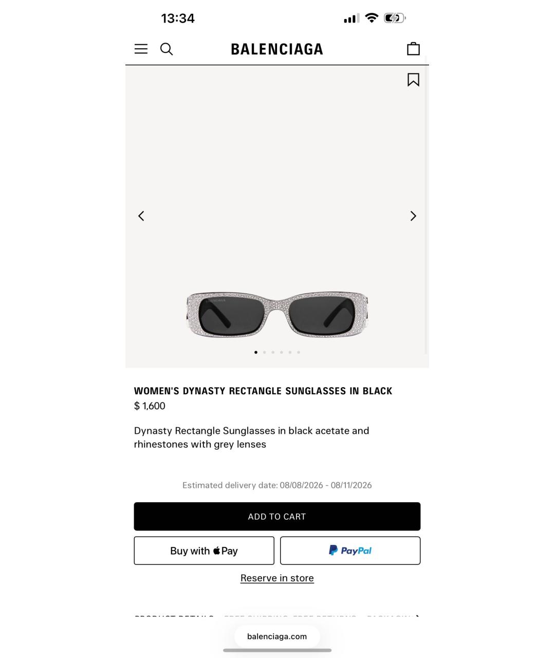 BALENCIAGA Серебряные пластиковые солнцезащитные очки, фото 3