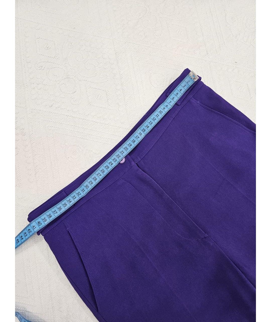 ROCHAS Фиолетовые вискозные брюки широкие, фото 3