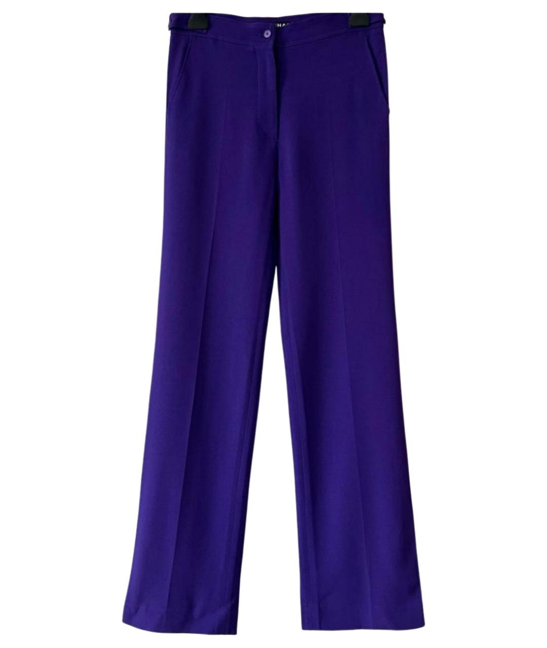 ROCHAS Фиолетовые вискозные брюки широкие, фото 1