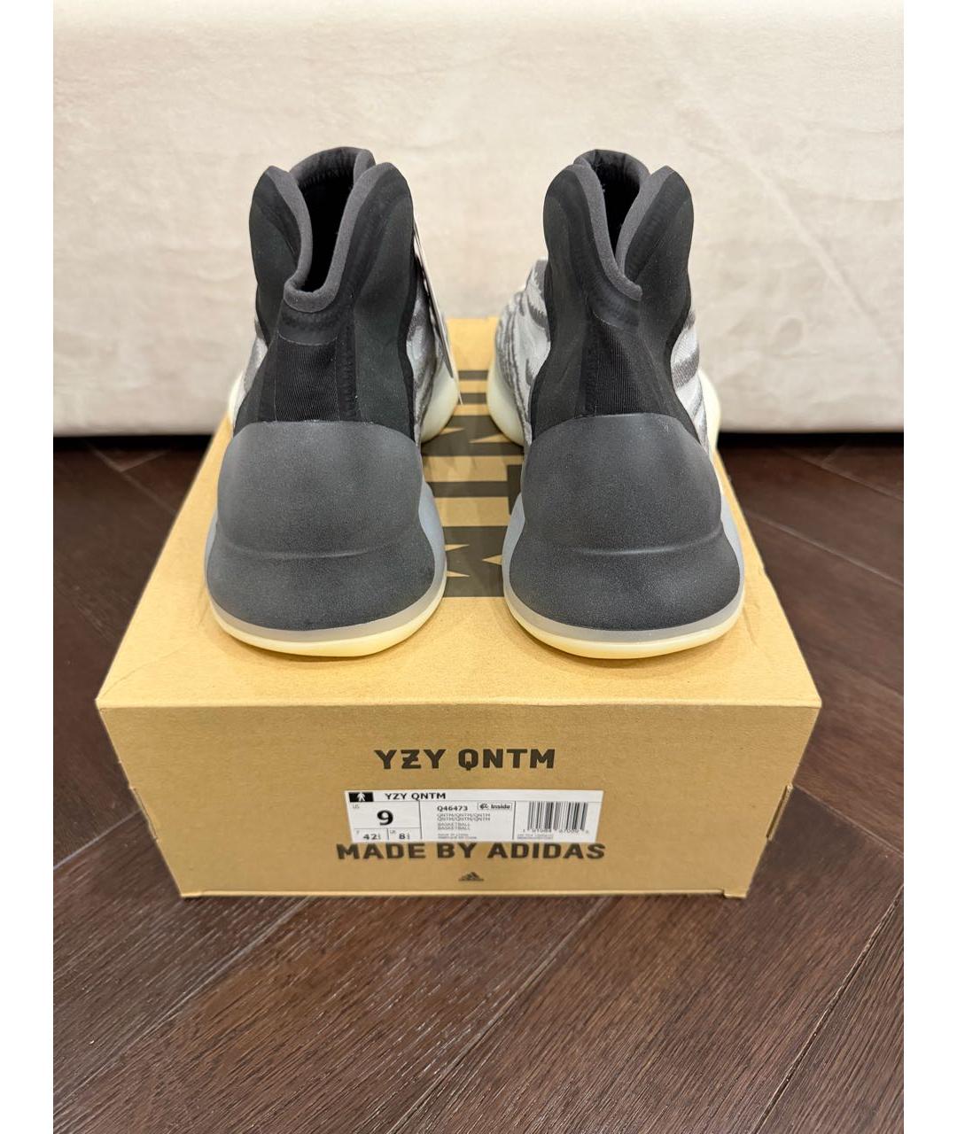 ADIDAS YEEZY Серые высокие кроссовки / кеды, фото 3