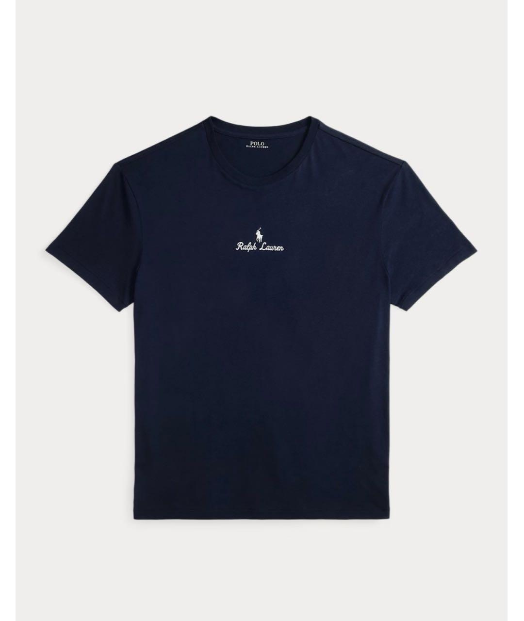 POLO RALPH LAUREN Темно-синяя хлопковая футболка, фото 7