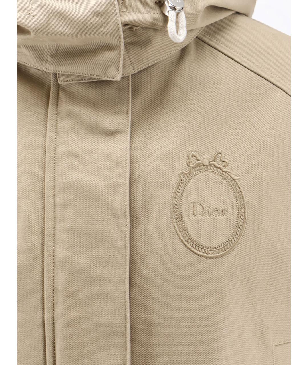 CHRISTIAN DIOR Бежевая хлопковая куртка, фото 3