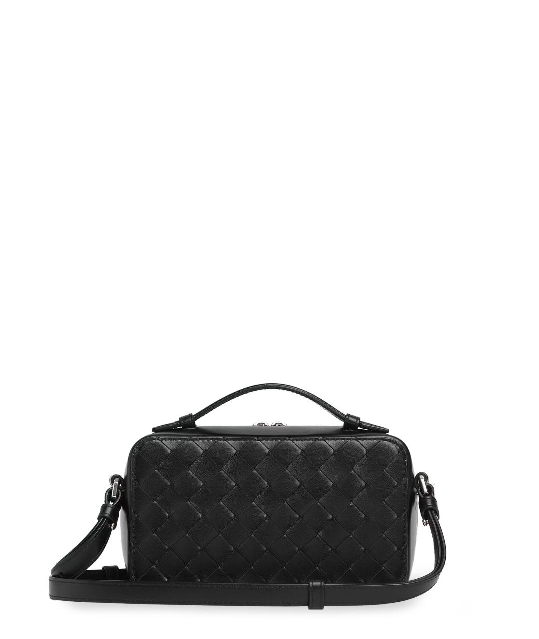 BOTTEGA VENETA Черная кожаная сумка на плечо, фото 2
