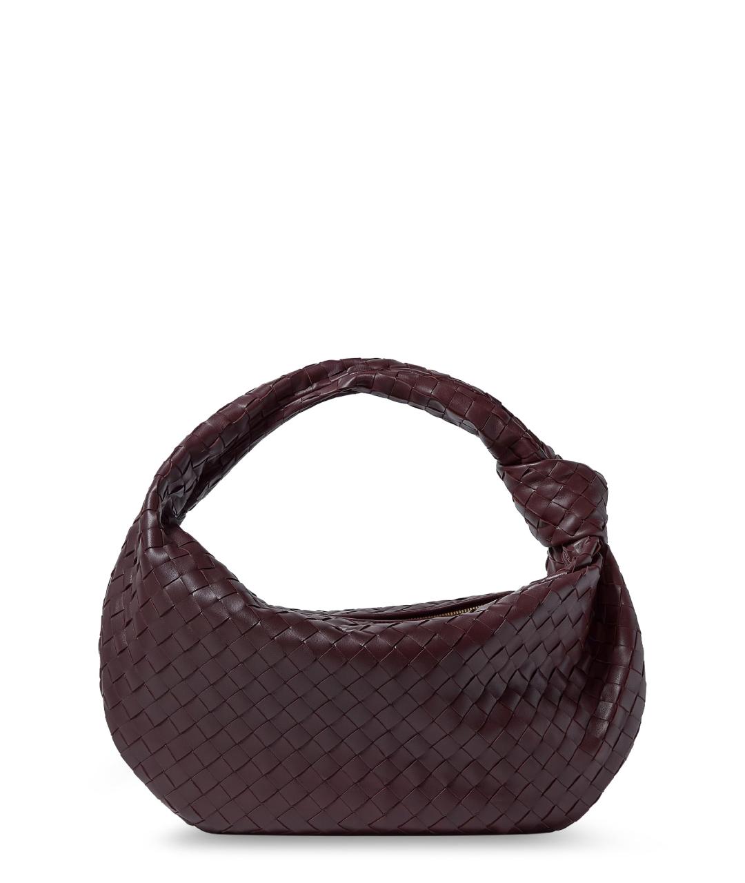 BOTTEGA VENETA Бордовая кожаная сумка через плечо, фото 2