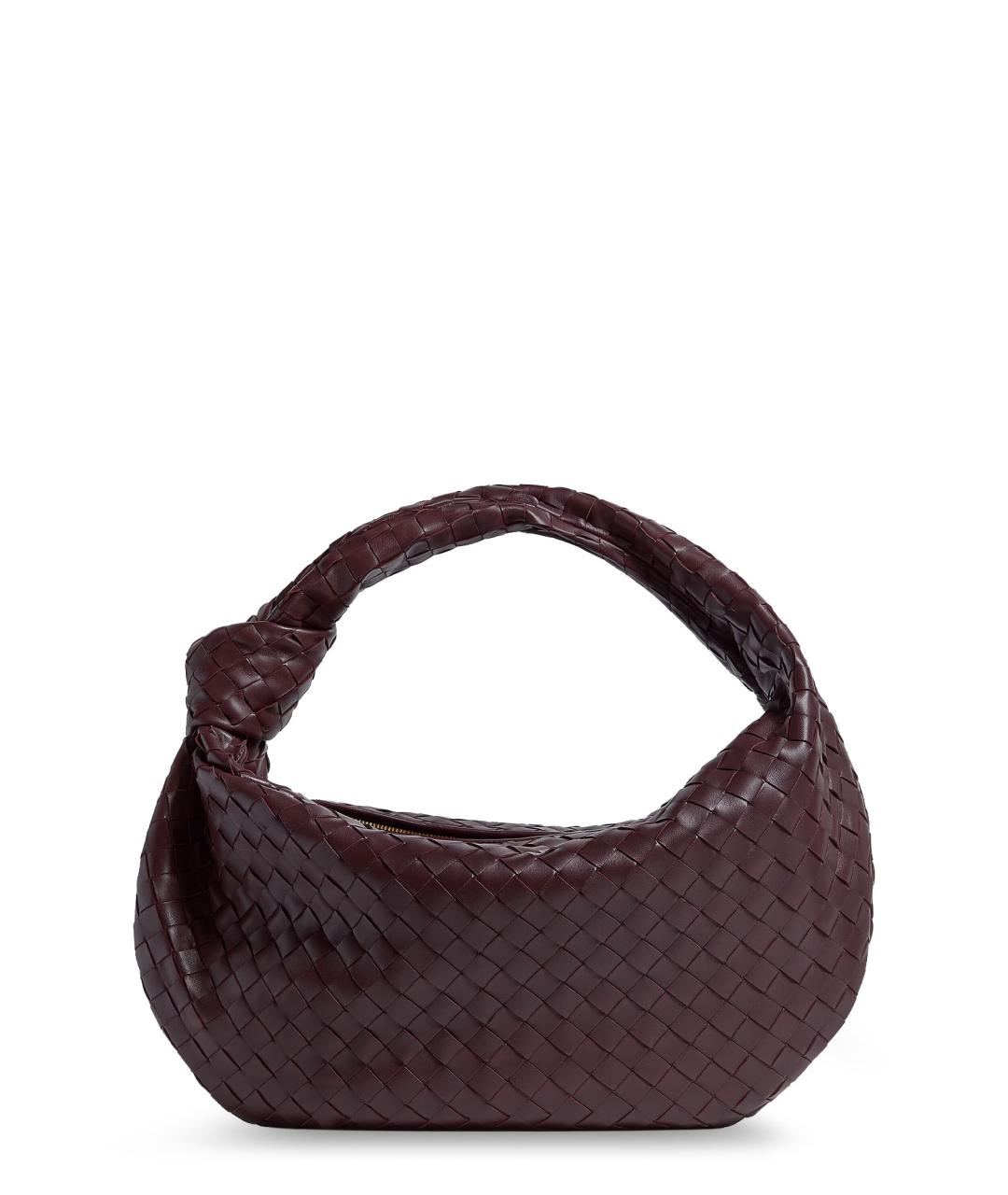 BOTTEGA VENETA Бордовая кожаная сумка через плечо, фото 1