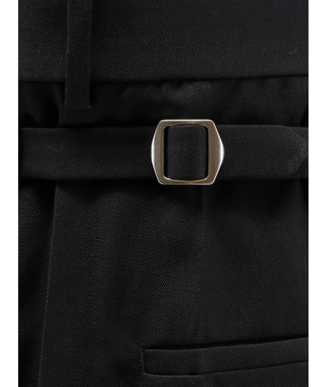 BOTTEGA VENETA Черные шерстяные прямые брюки, фото 3