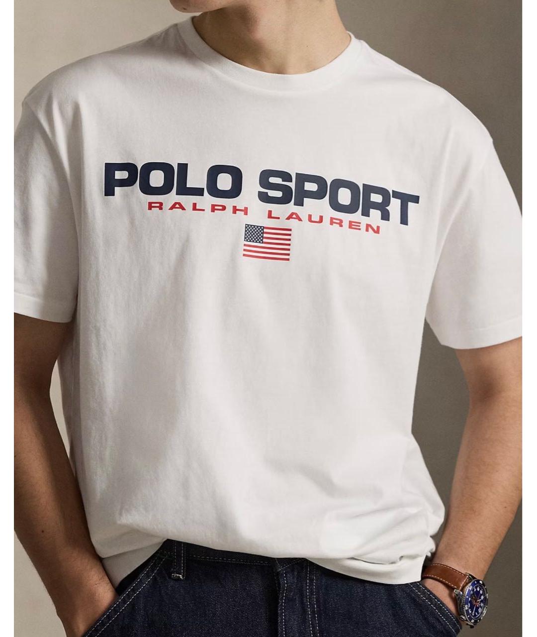 POLO RALPH LAUREN Белая хлопковая футболка, фото 3