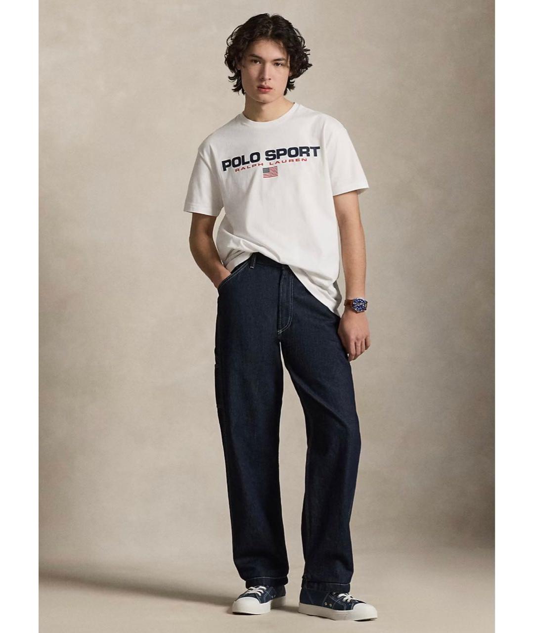 POLO RALPH LAUREN Белая хлопковая футболка, фото 4