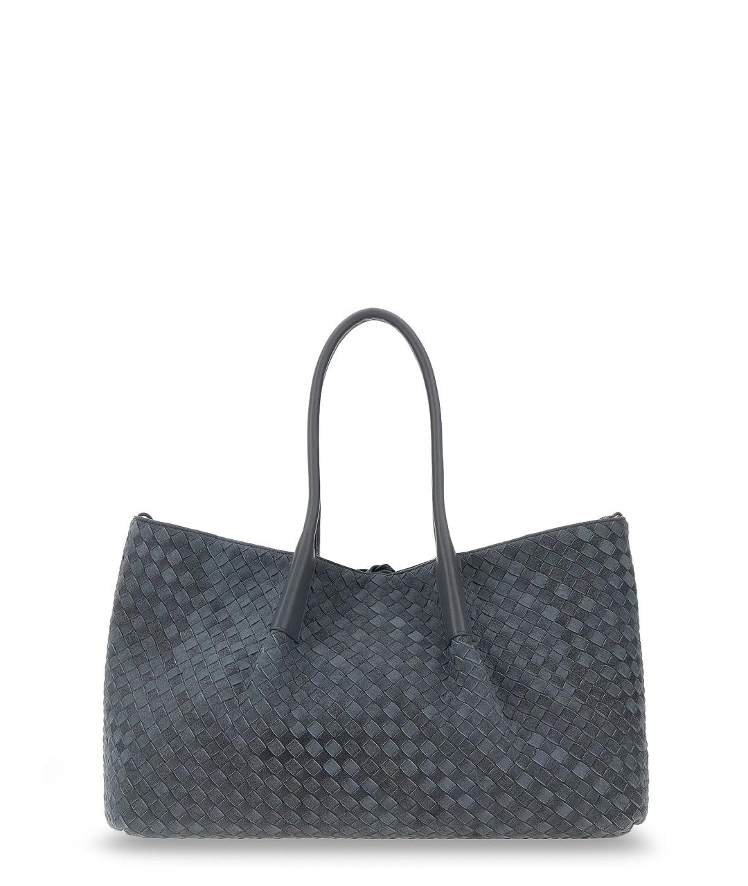 BOTTEGA VENETA Синяя замшевая сумка тоут, фото 2
