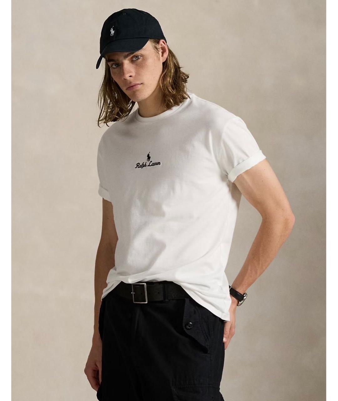 POLO RALPH LAUREN Белая хлопковая футболка, фото 4