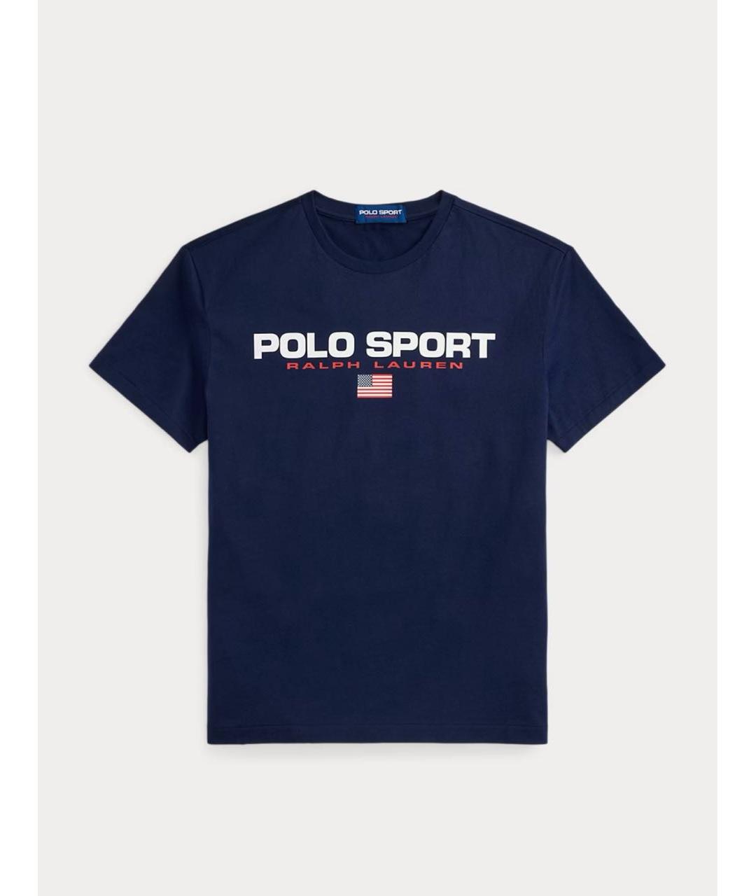 POLO RALPH LAUREN Темно-синяя хлопковая футболка, фото 7