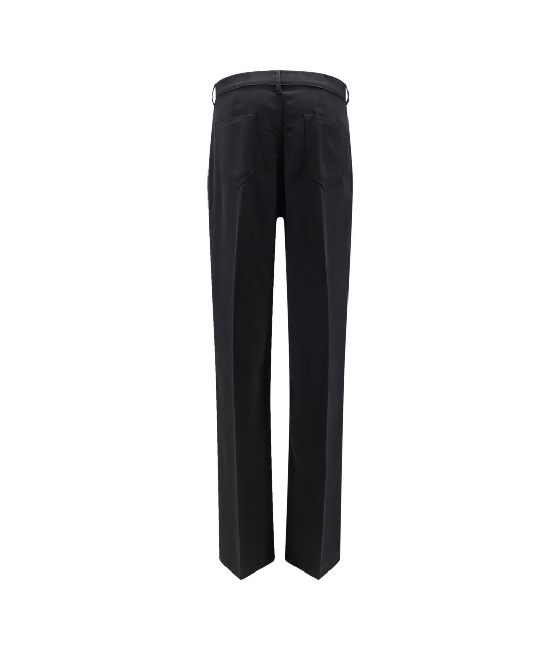 RICK OWENS Черные шерстяные прямые брюки, фото 2