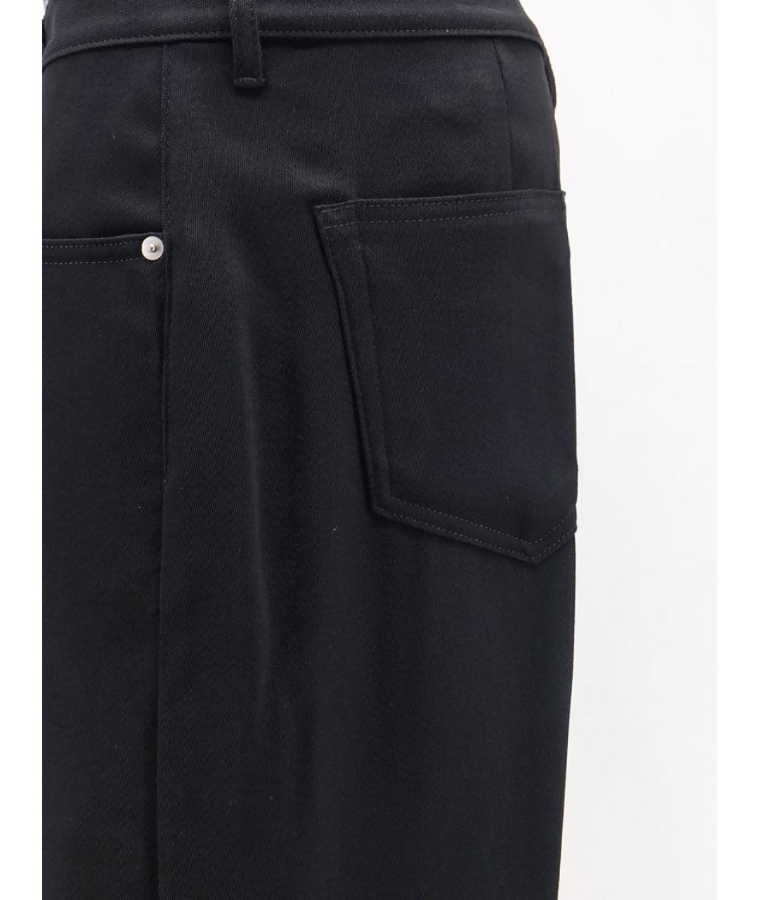 RICK OWENS Черные шерстяные прямые брюки, фото 3