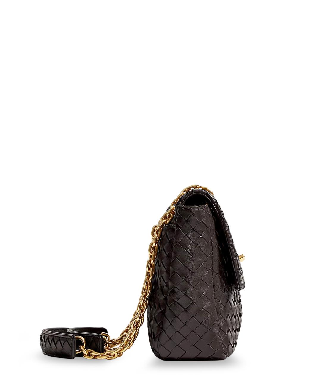 BOTTEGA VENETA Коричневая кожаная сумка через плечо, фото 3