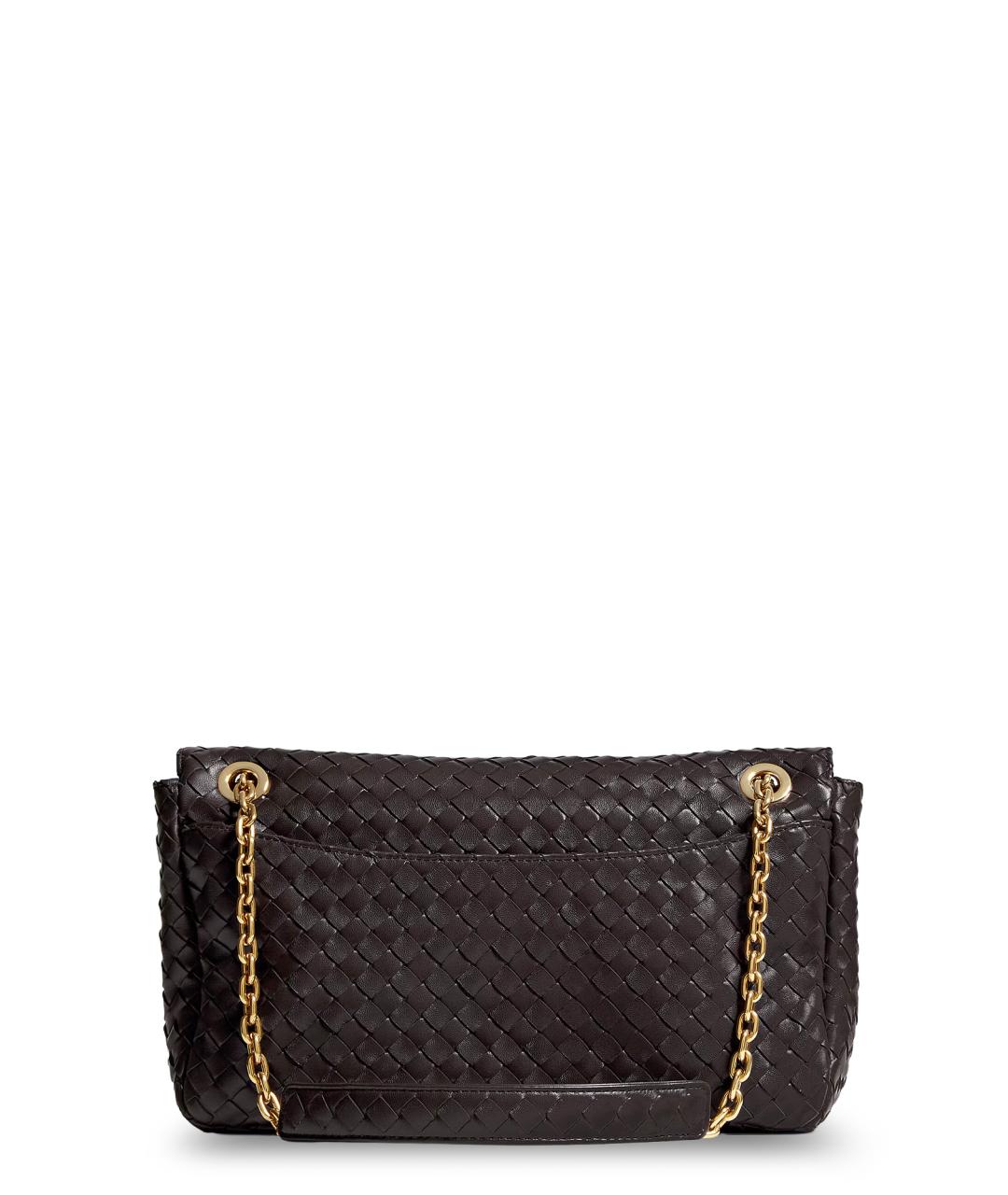BOTTEGA VENETA Коричневая кожаная сумка через плечо, фото 2