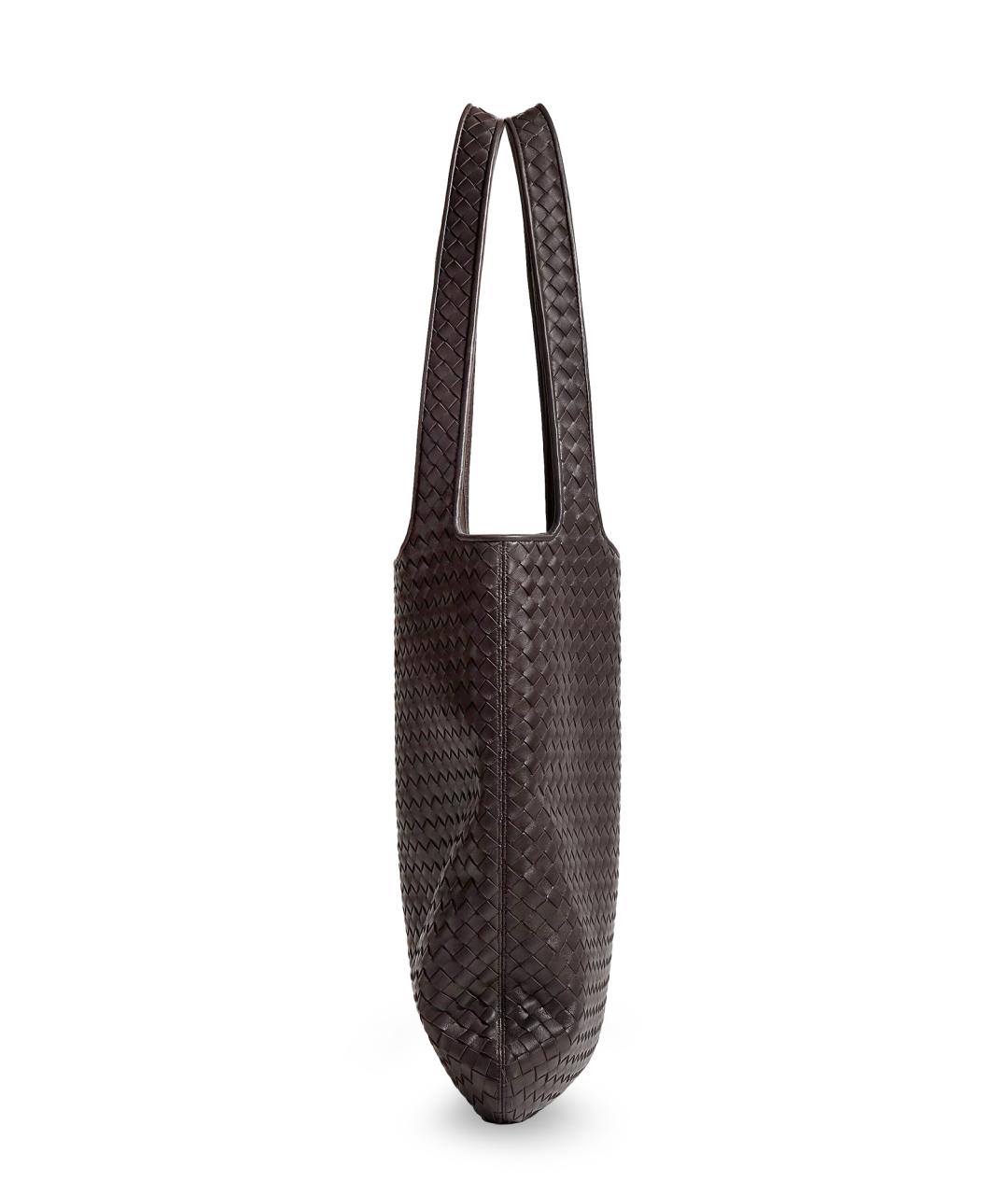 BOTTEGA VENETA Коричневая кожаная сумка тоут, фото 3