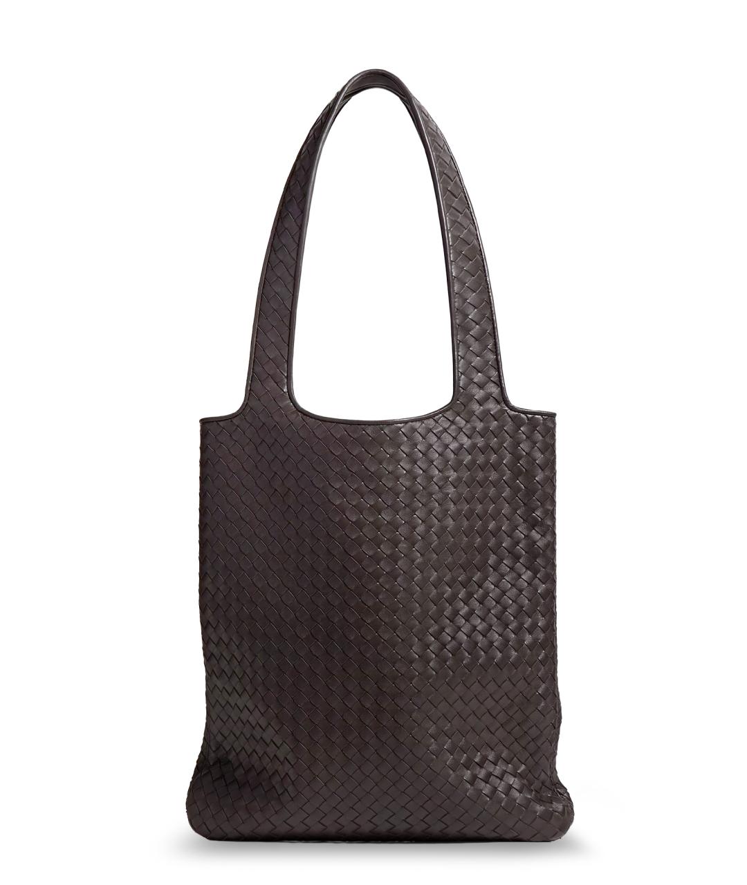 BOTTEGA VENETA Коричневая кожаная сумка тоут, фото 1