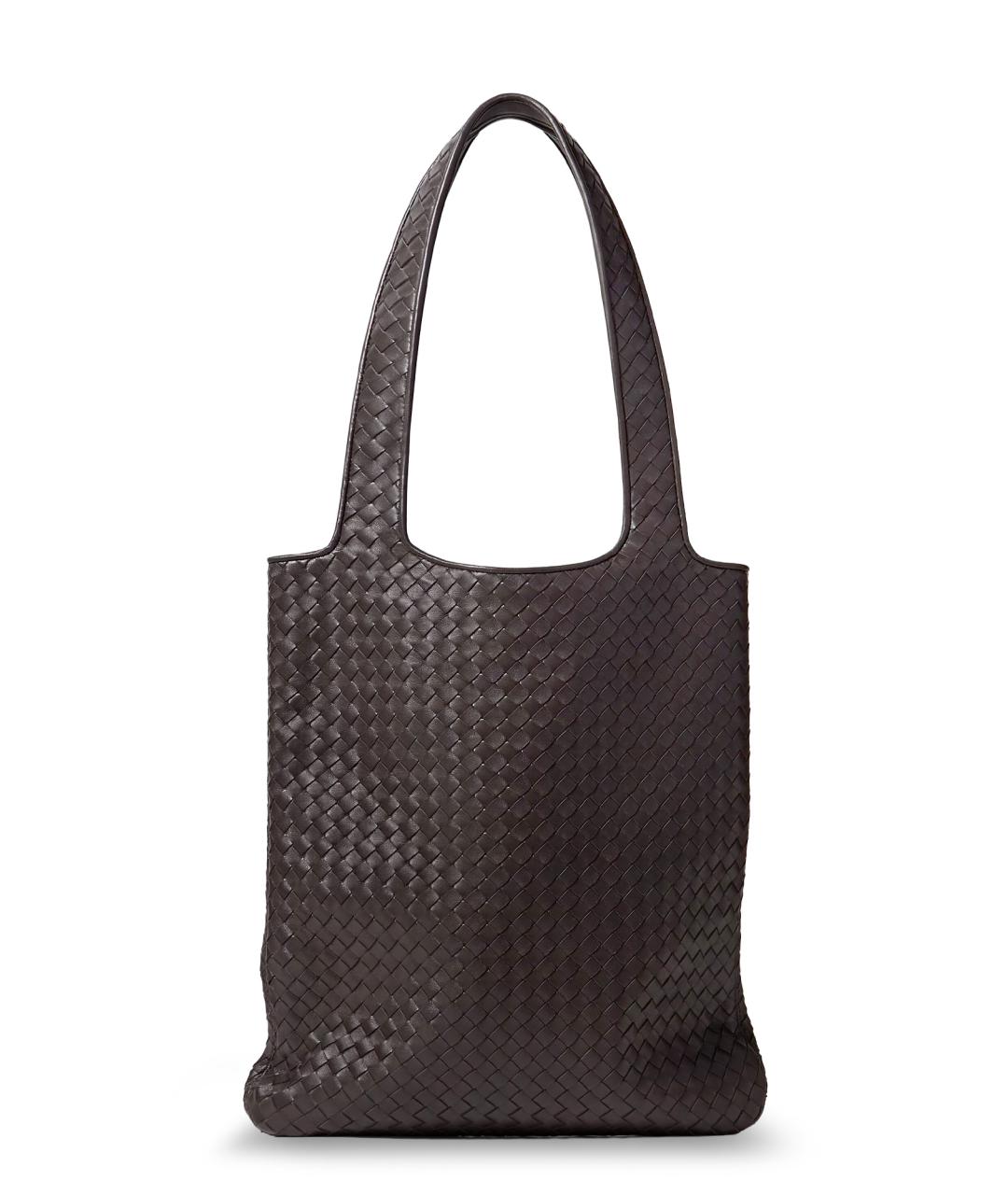 BOTTEGA VENETA Коричневая кожаная сумка тоут, фото 2