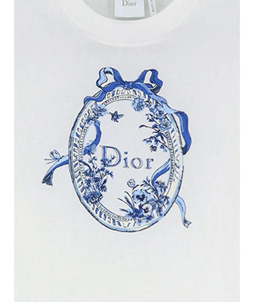 CHRISTIAN DIOR Белая хлопковая футболка, фото 3