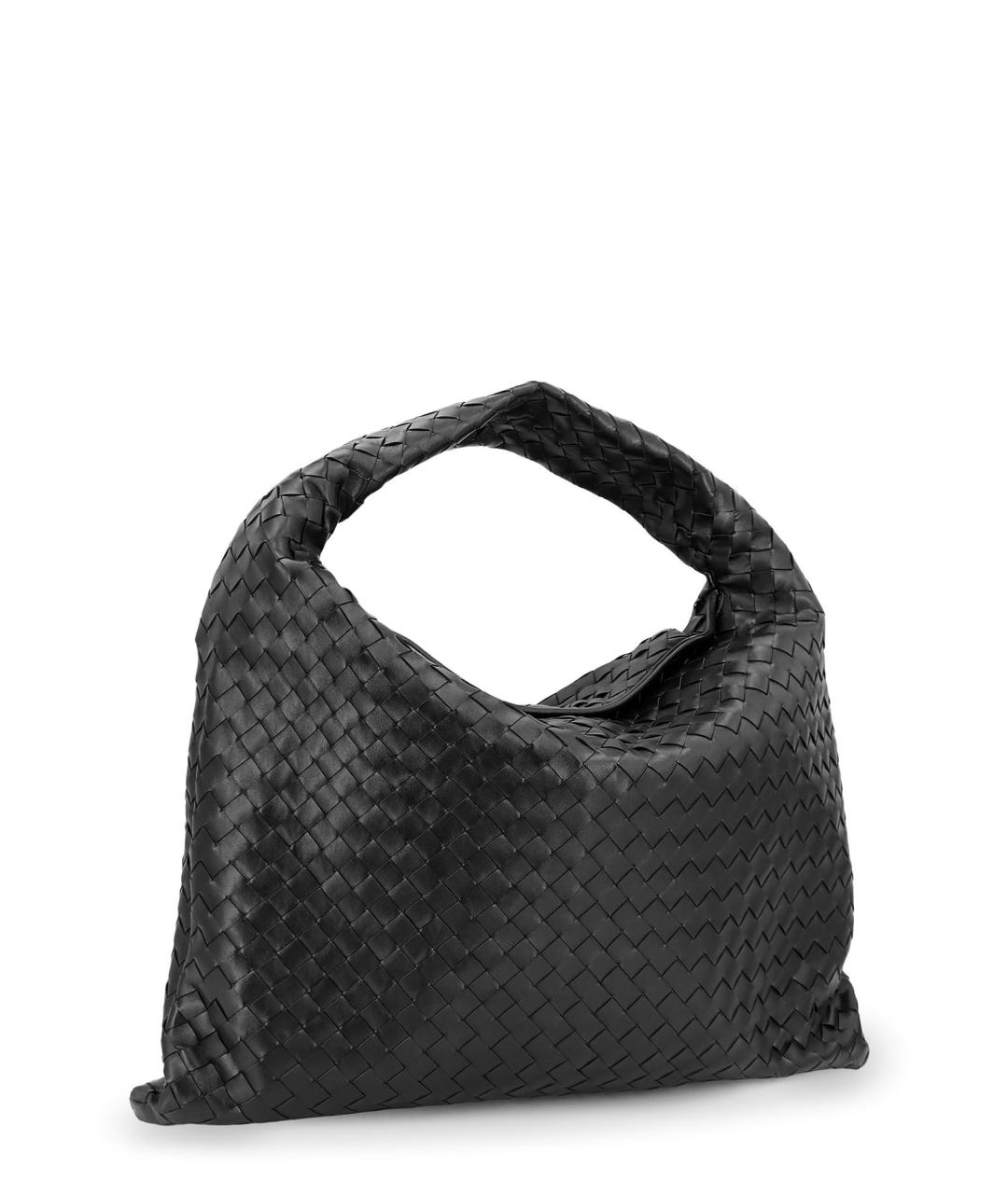BOTTEGA VENETA Черная кожаная сумка через плечо, фото 3