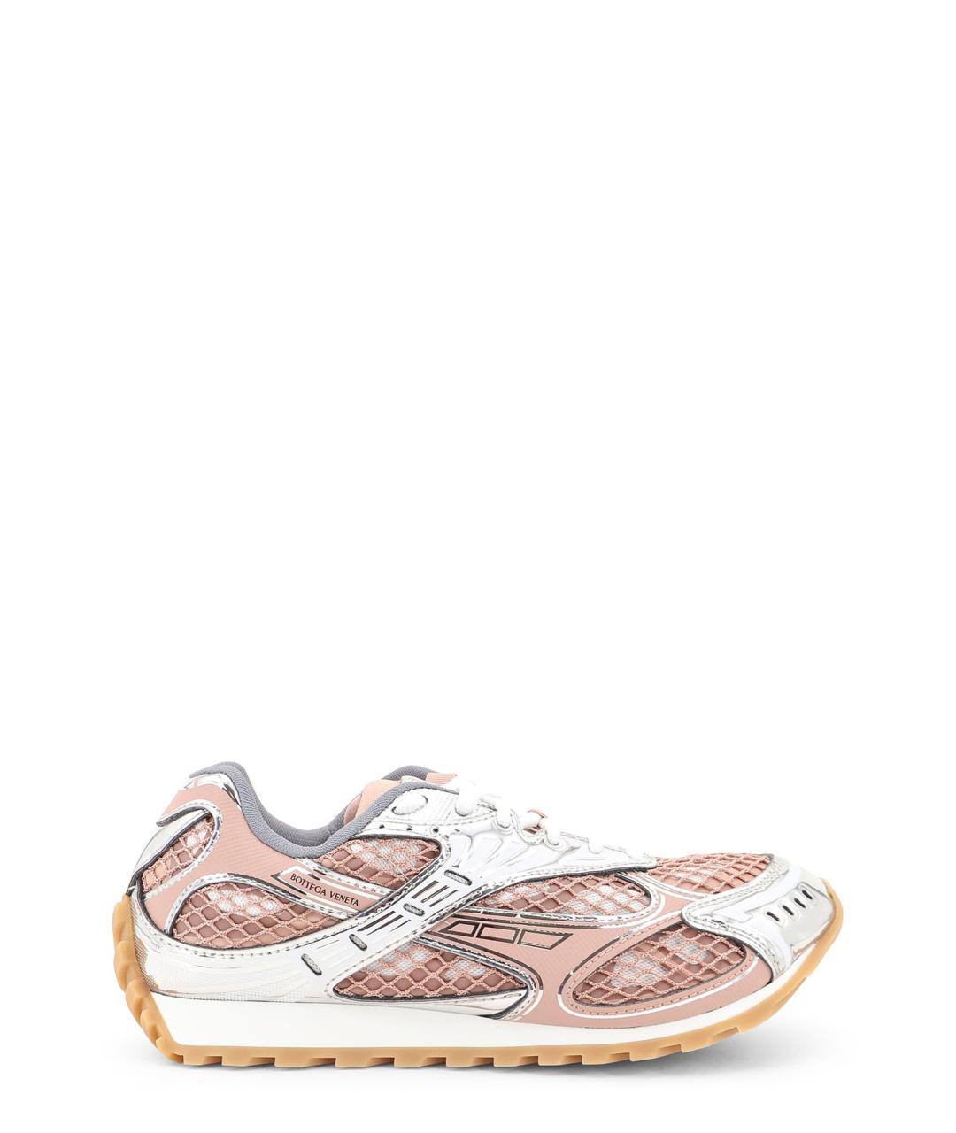 BOTTEGA VENETA Розовые текстильные кроссовки, фото 1
