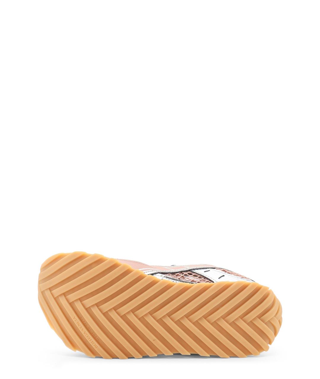 BOTTEGA VENETA Розовые текстильные кроссовки, фото 4