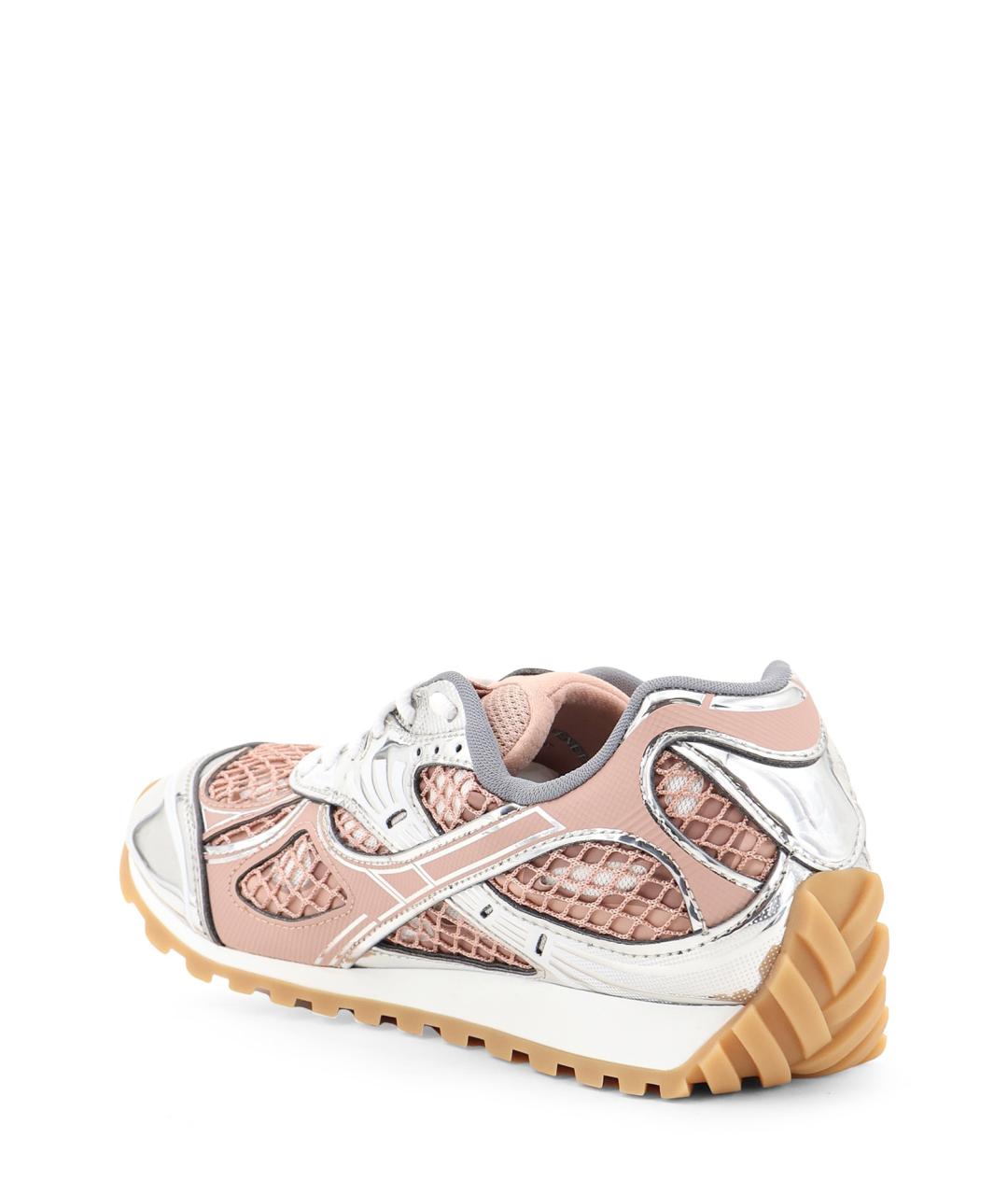 BOTTEGA VENETA Розовые текстильные кроссовки, фото 3