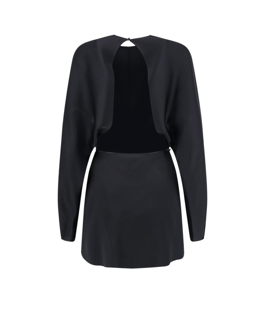 SAINT LAURENT Черное вискозное коктейльное платье, фото 2