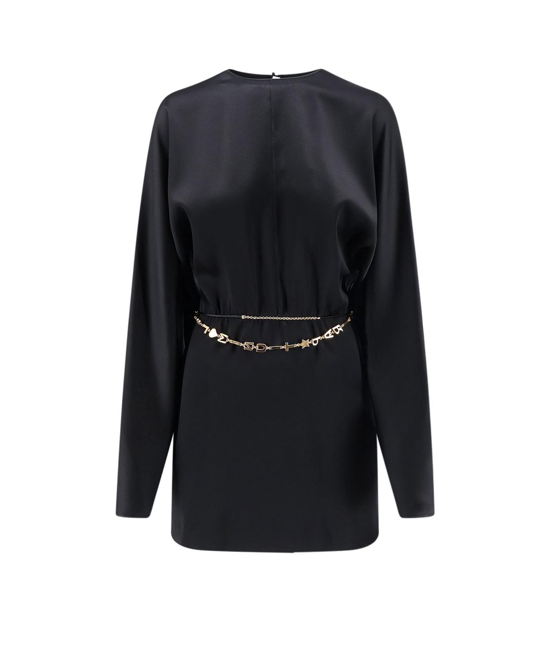 SAINT LAURENT Черное вискозное коктейльное платье, фото 1
