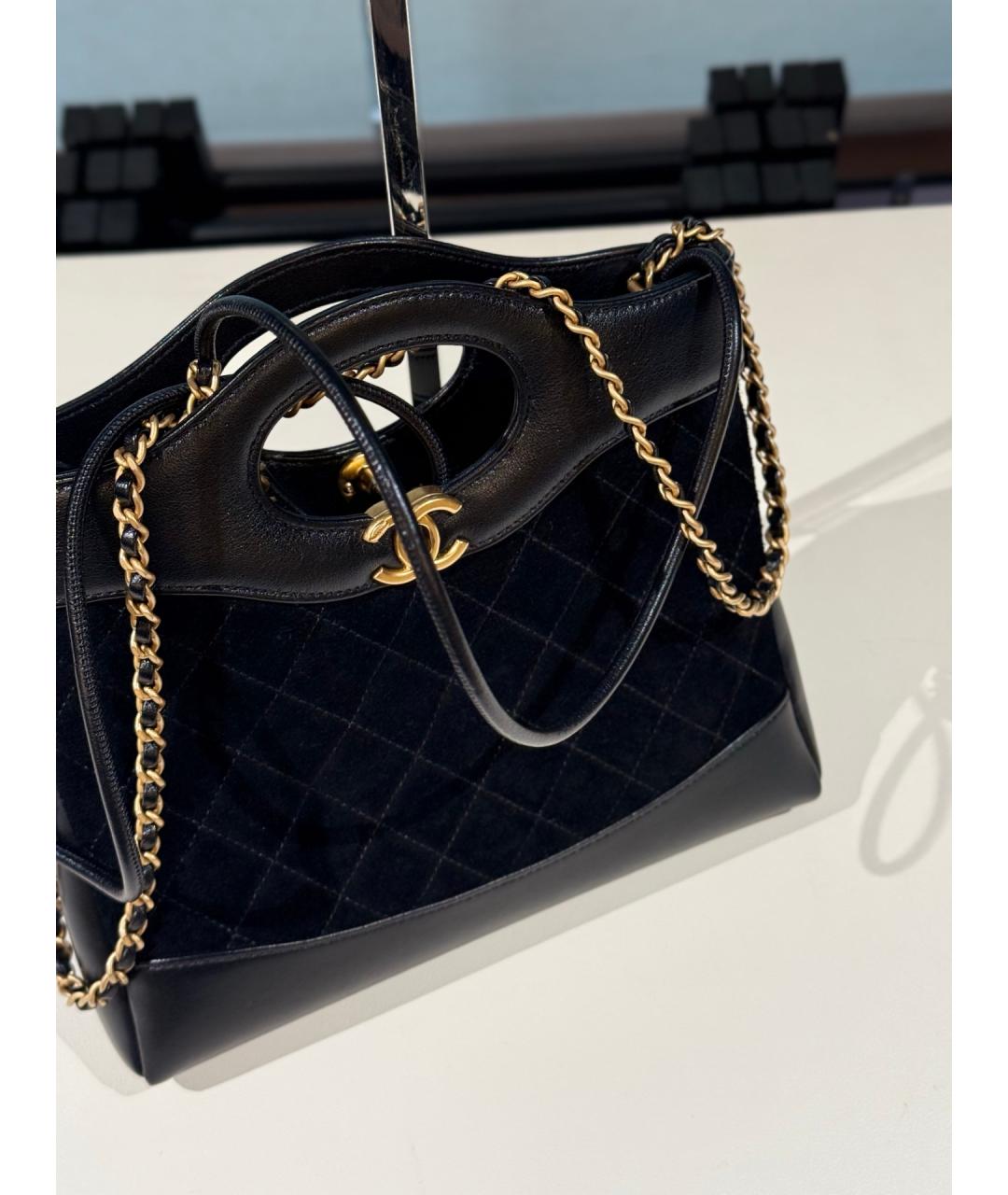 CHANEL Черная кожаная сумка через плечо, фото 4