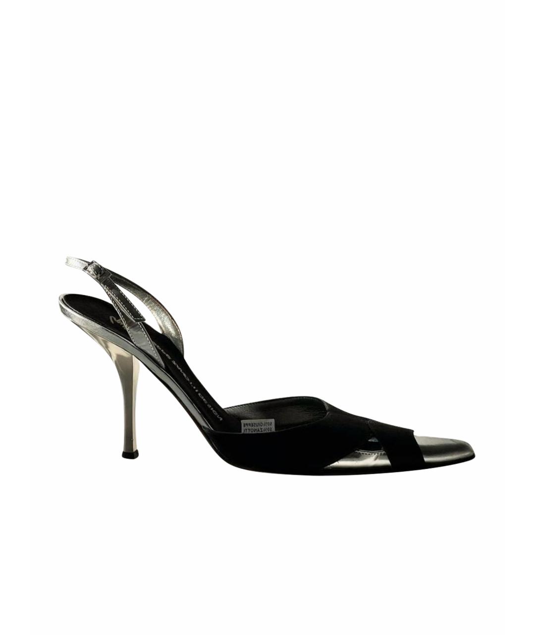GIUSEPPE ZANOTTI DESIGN Черные текстильные туфли, фото 1