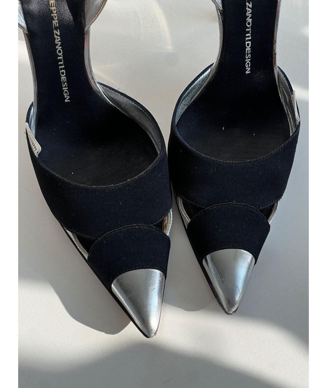GIUSEPPE ZANOTTI DESIGN Черные текстильные туфли, фото 5