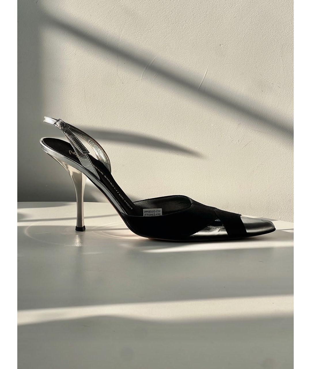 GIUSEPPE ZANOTTI DESIGN Черные текстильные туфли, фото 6