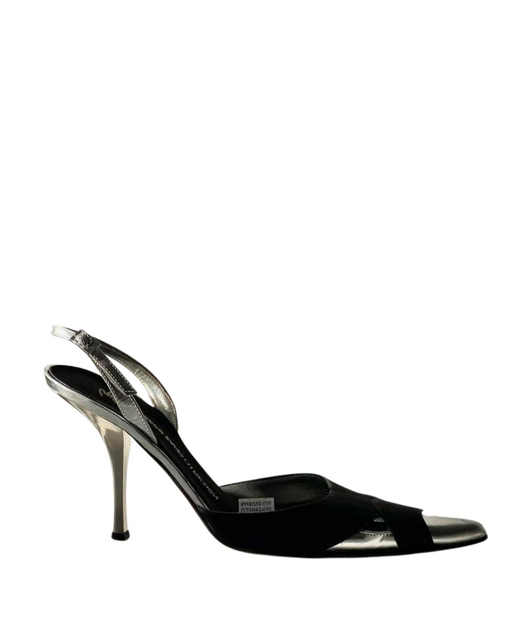 GIUSEPPE ZANOTTI DESIGN Черные текстильные туфли, фото 7